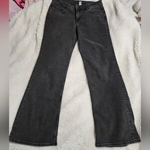 Black wide leg jeans